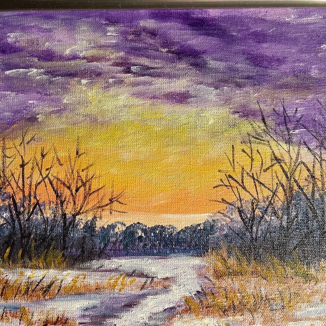 アサヒ 手書き油絵 花瓶の花 2点