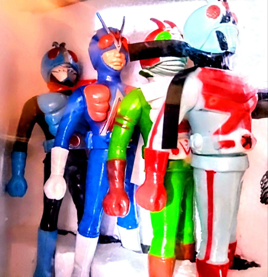 ポピー　仮面ライダー９人セット　当時もの！　怪人付き(2体)　中身美品