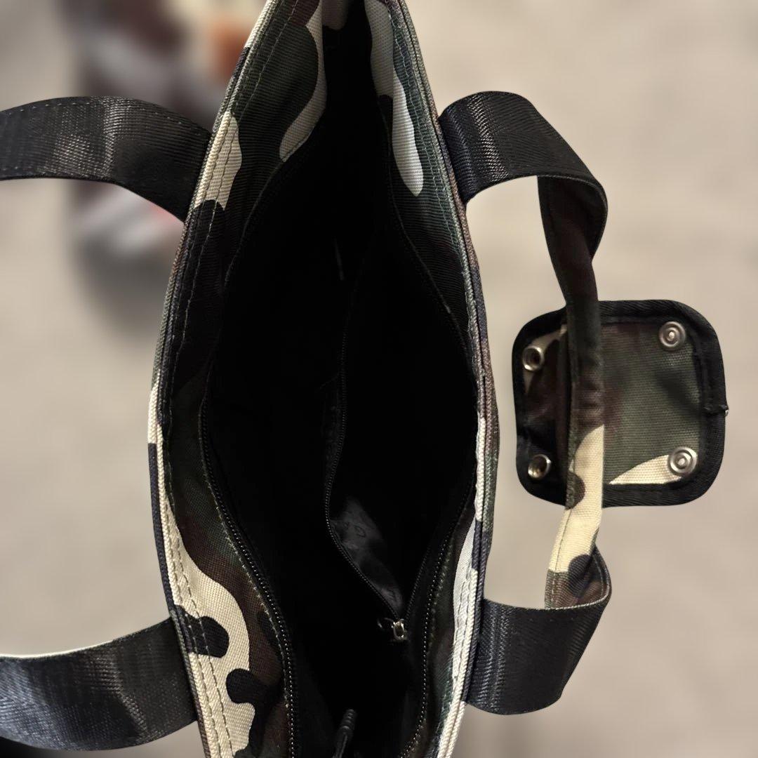 美品　パーリーゲイツ　トートバッグとキャップセット カモフラにワッペン