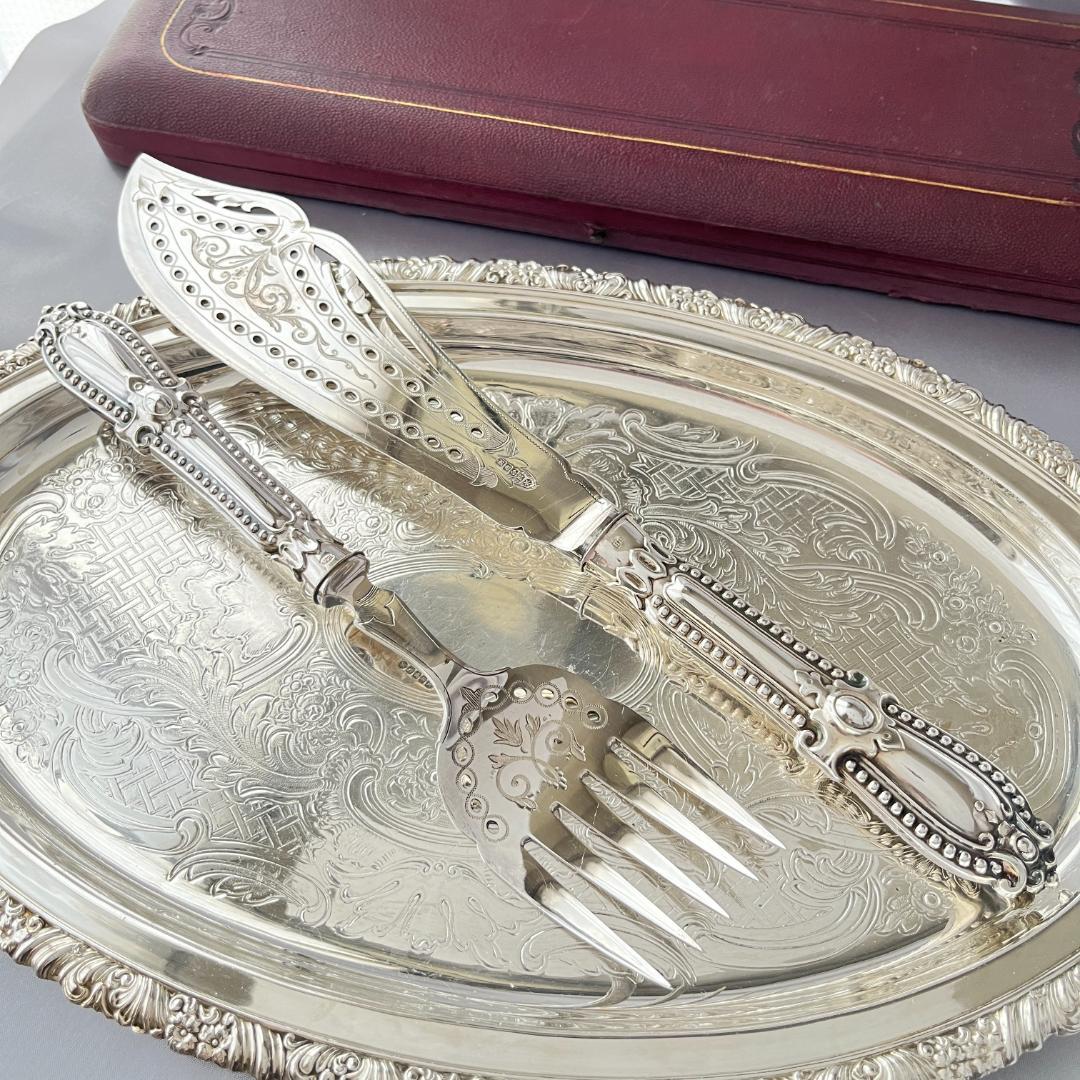 【Harrison Fisher】パールのサーバーセット 【シルバープレート】