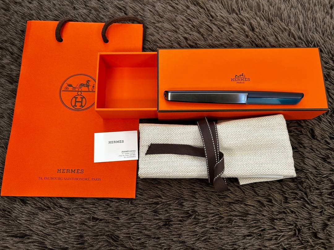 【新品未使用】HERMES エルメス ノーチラス ボールペン ブルー