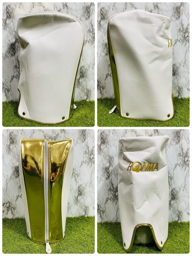 【新品未使用】最高級 ホンマ 会津絵 カート式 キャディバッグ ホワイト