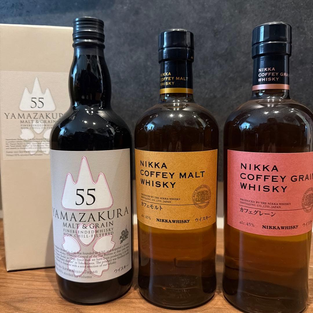 ウィスキー4本セット 白州 山桜 ニッカカフェモルト ニッカカフェグレーン