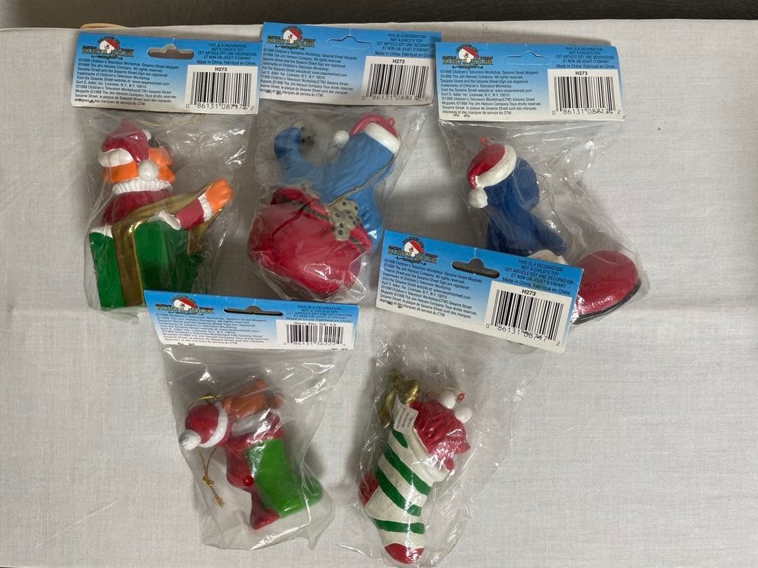 希少　ヴィンテージ　セサミストリート　オーナメント　クリスマス