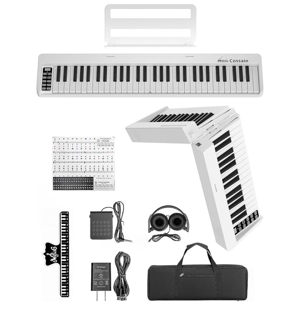 Cossain BX-18 電子ピアノ 61鍵盤 折り畳み式