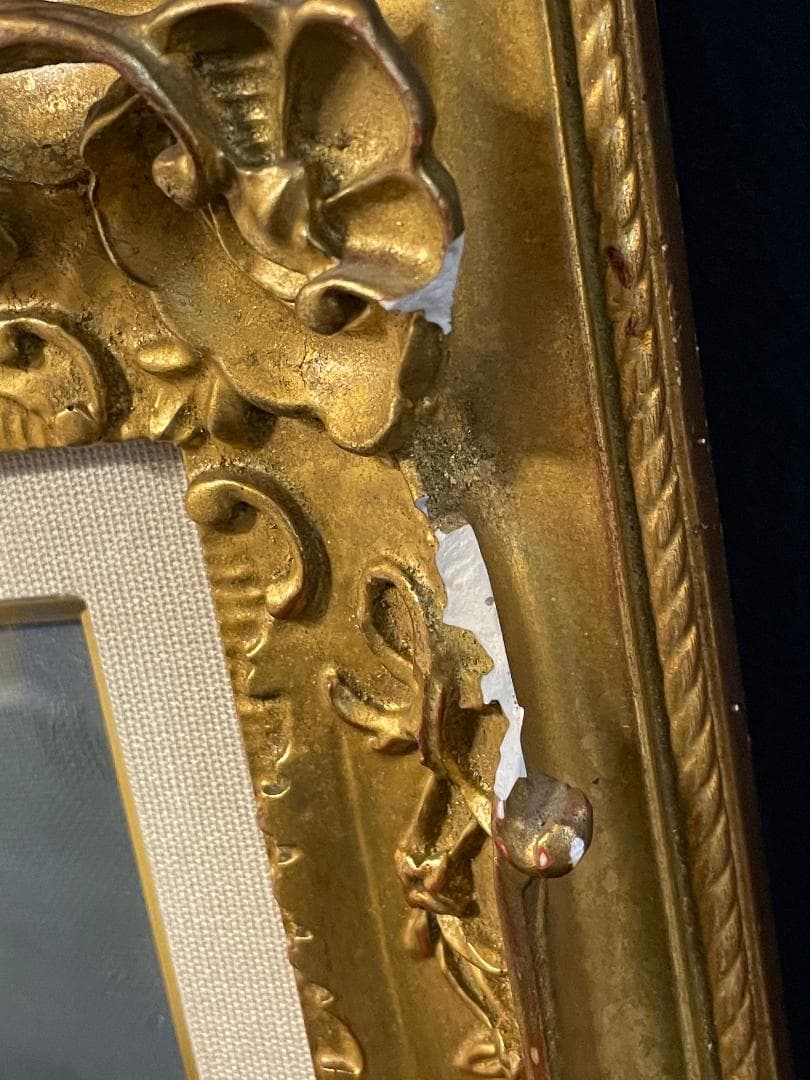 ぽ*り様 「真作」岸本芳雄「ばら」静物画　油彩画　額装　サイン有り　F6号