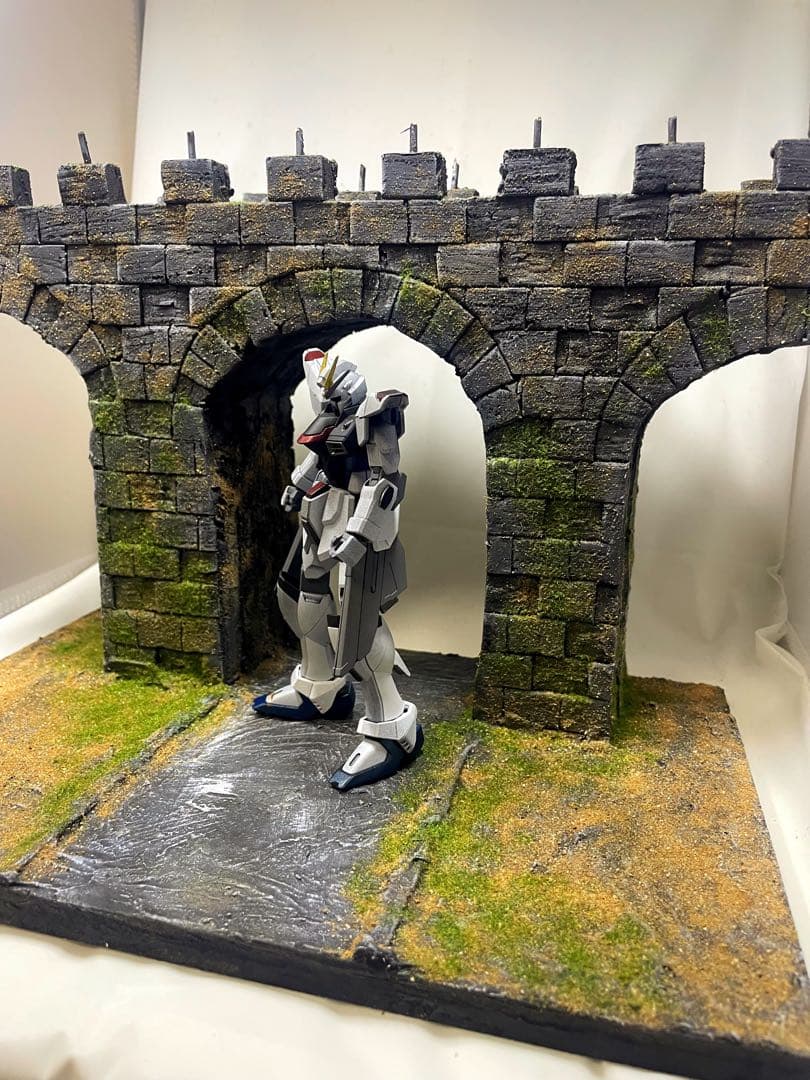 ジオラマベース　251205 アーチ型石造りの橋 模型 Diorama