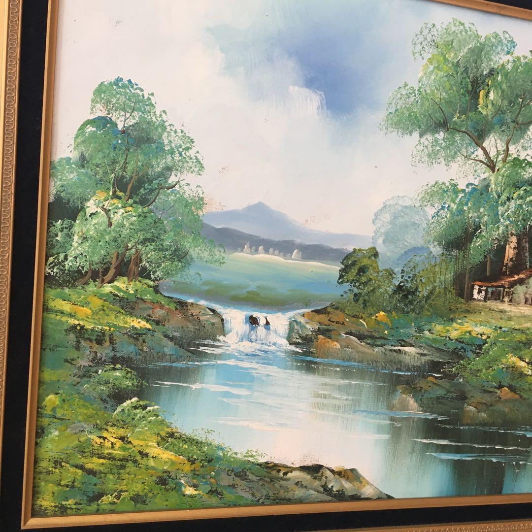 絵画 油絵 油彩画 風景画 額縁　額装 フレーム アンティーク