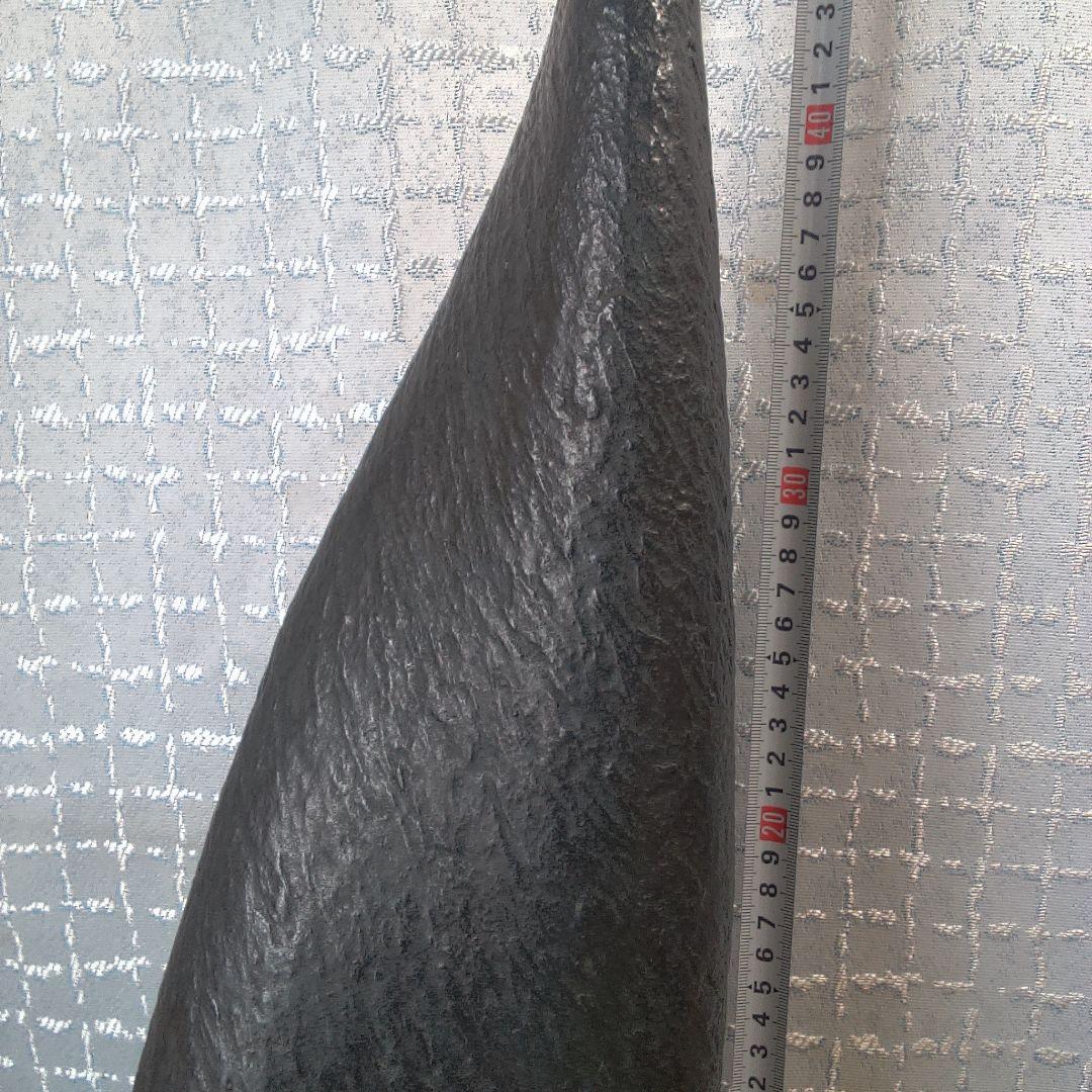 黒い細長い花器 銅製 アート 美術 アンティーク 骨董 まさを