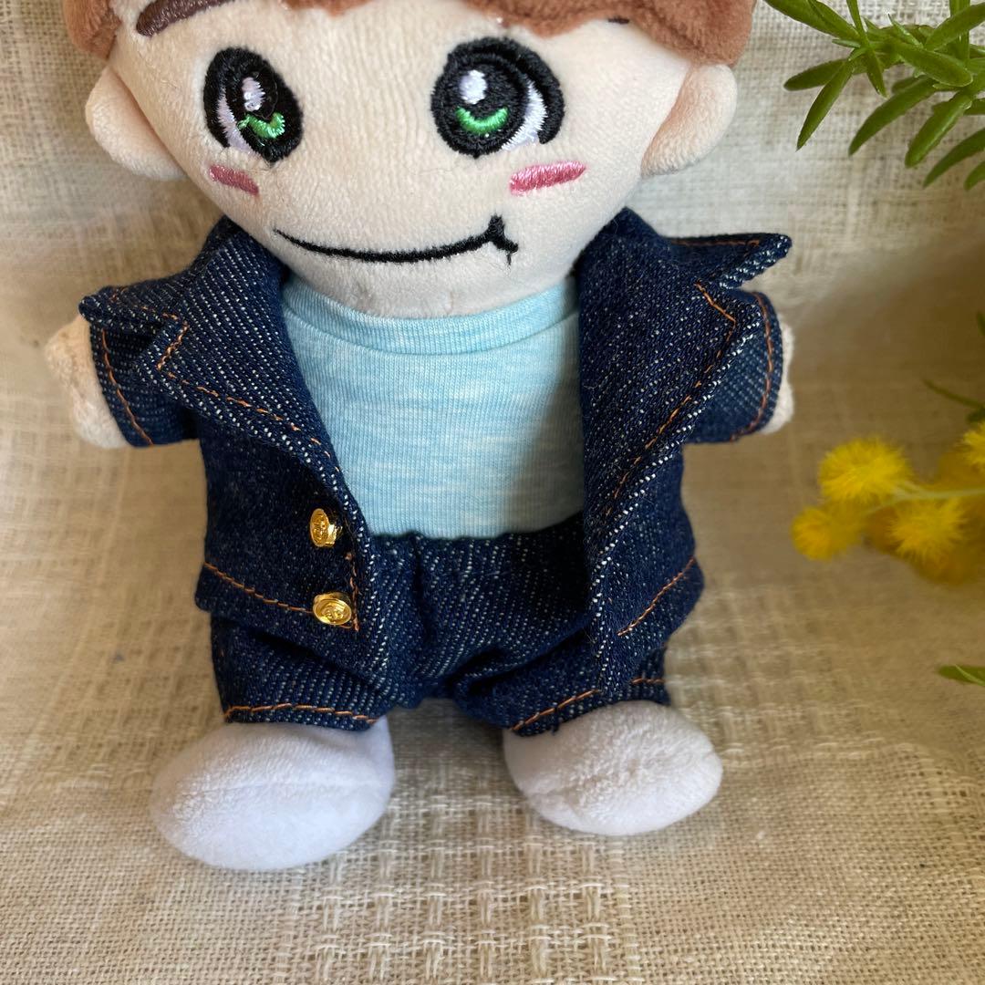 1667 ちびぬいちゃんのデニムセットアップ金ボタン