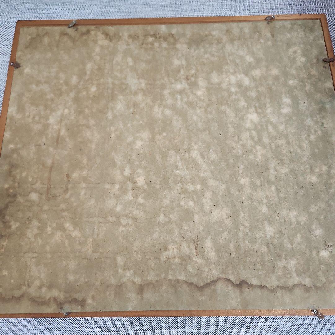 油彩　油絵 　田舎風景絵画　木製フレーム付