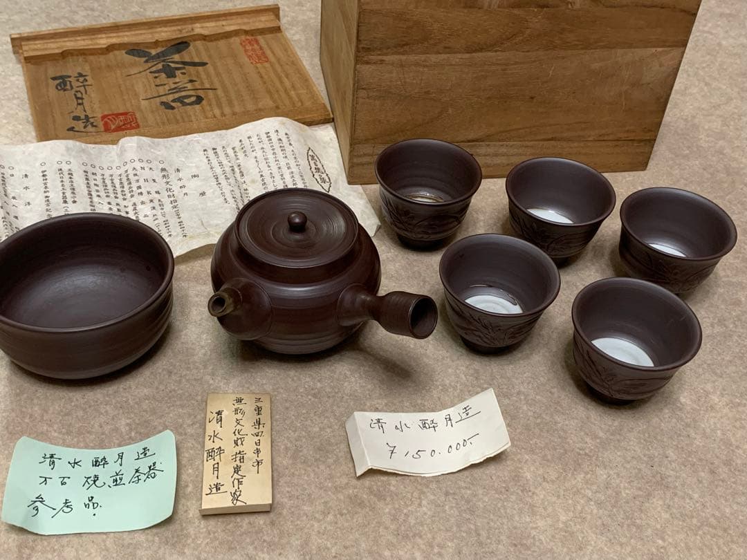 萬古焼　清水酔月造