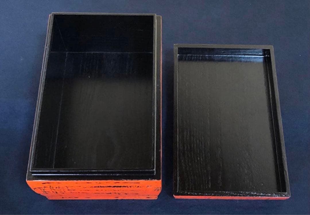 《R》茶道具 根来 茶箱 お茶道具 仕覆付 木製漆器　250827G3