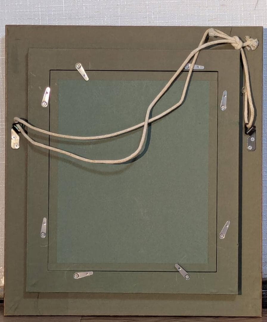 【真作】絵画　小口卓也　油彩0号　ばら　静謐な佇まいの静物画　箱・黄袋入　Y63