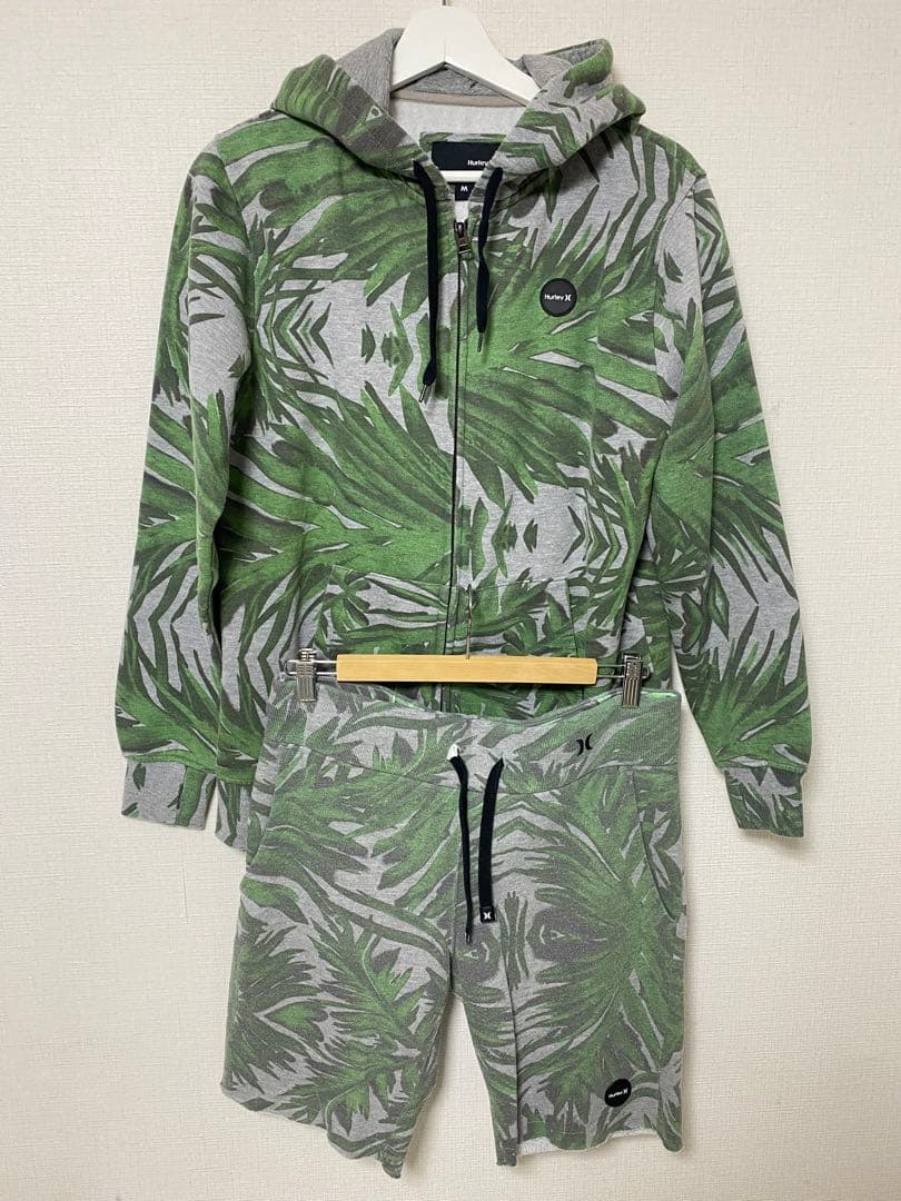 ★美品★HURLEY ハーレーセットアップ M ジップパーカー&ハーフパンツ★