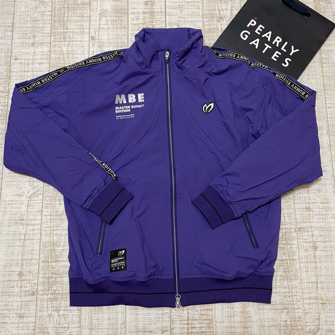 新品 マスターバニー 長袖ブルゾン 撥水 ラインロゴ パープル Lサイズ（5）