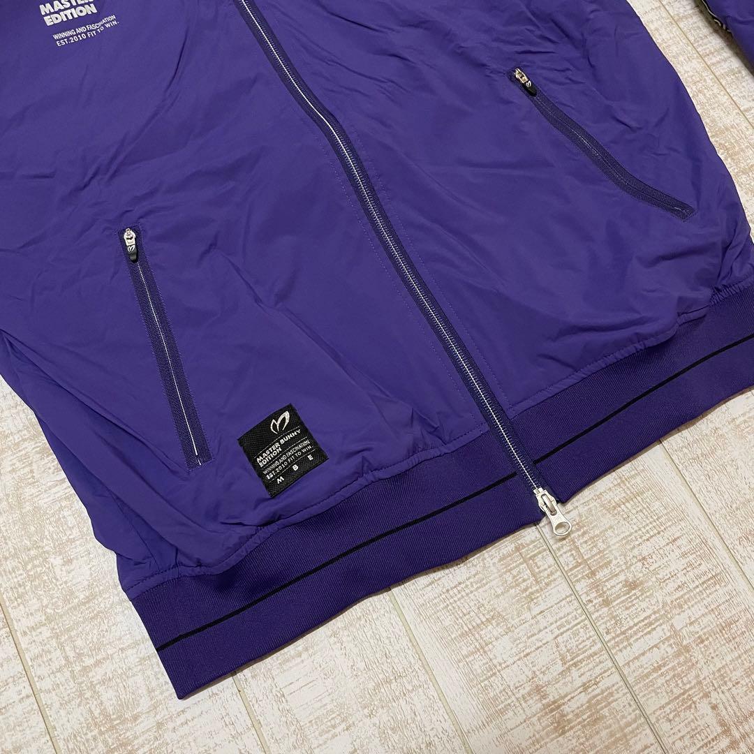 新品 マスターバニー 長袖ブルゾン 撥水 ラインロゴ パープル Lサイズ（5）