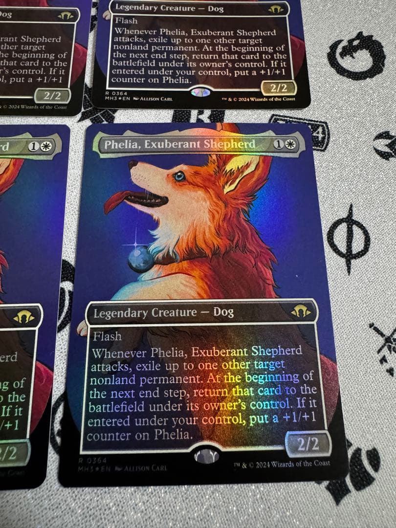 4枚セット 溌剌の牧羊犬、フィリア foil 英語