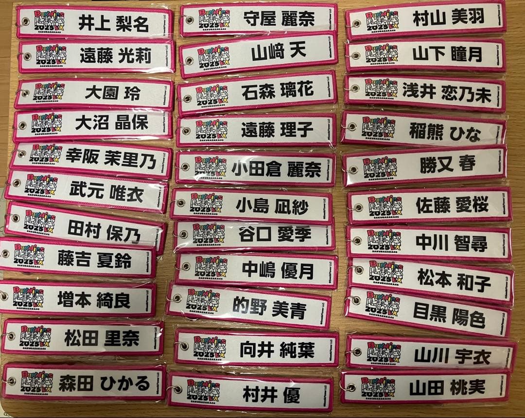 櫻坂　バディーズ感謝祭ネームキーホルダー　全メンバーまとめ売り