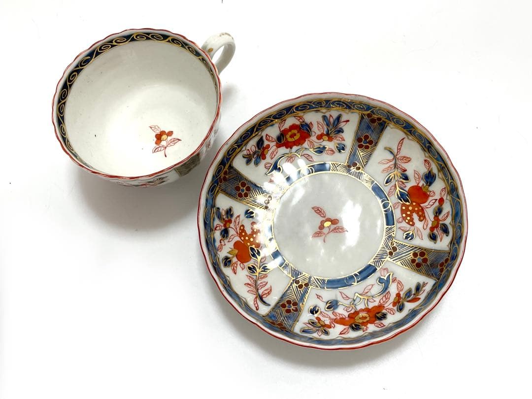 骨董　西洋アンティーク　古伊万里写　ウェッジウッド カップアンドソーサー