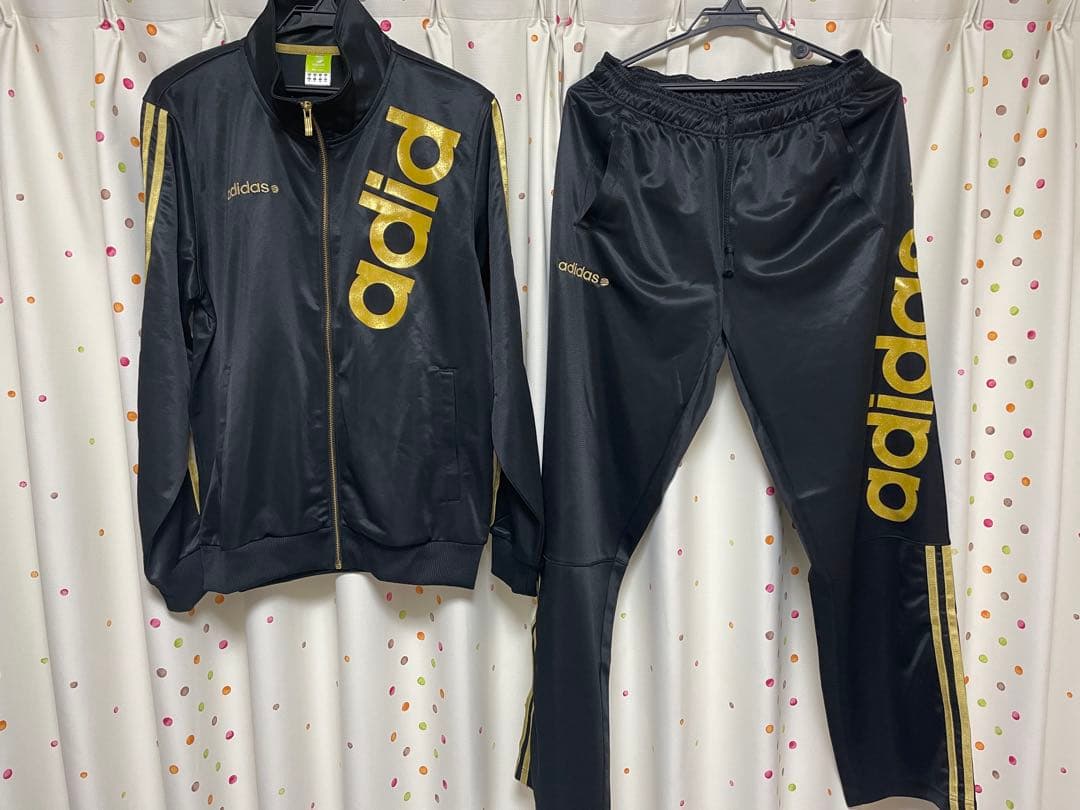 adidas ジャージ上下2セット Mブラック&ネイビー