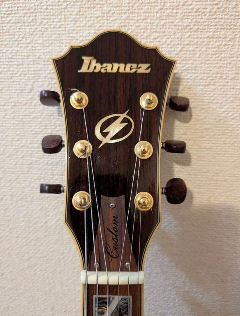 良品、フルアコギター、Ibanez AF105 NT パーツ一部交換