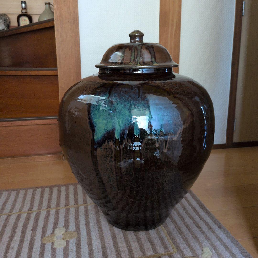 【小鹿田　らっきょう壺】隆