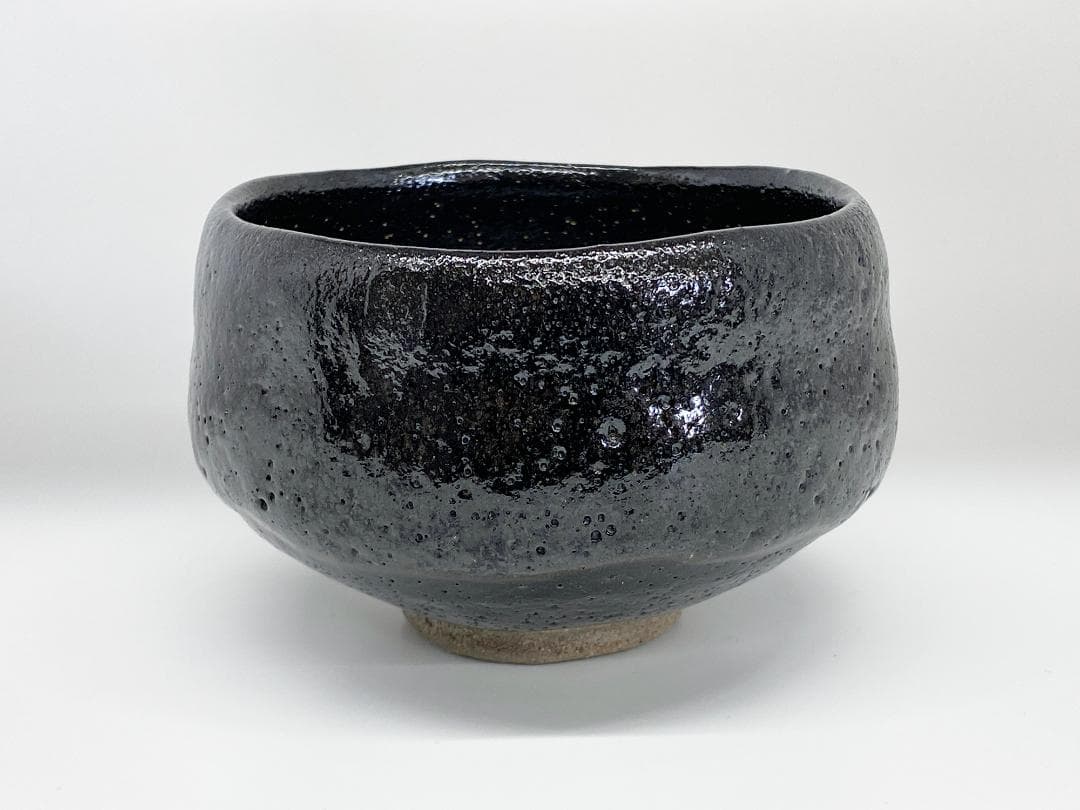 香野壮明 大樋焼 梅山窯 黒茶碗 黒楽 茶道具