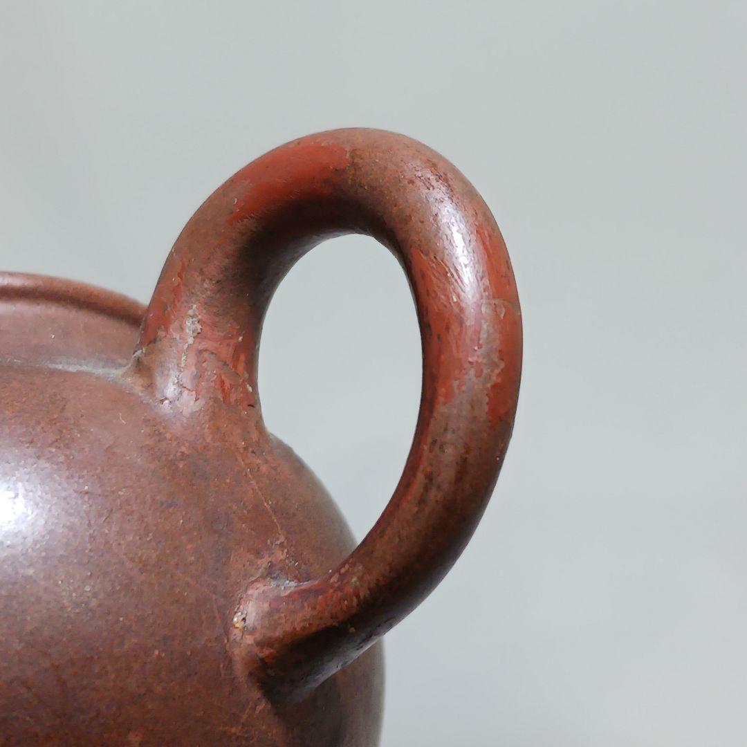 中国古玩 小振り 朱泥急須 紫砂壷 時代品 煎茶道具　の