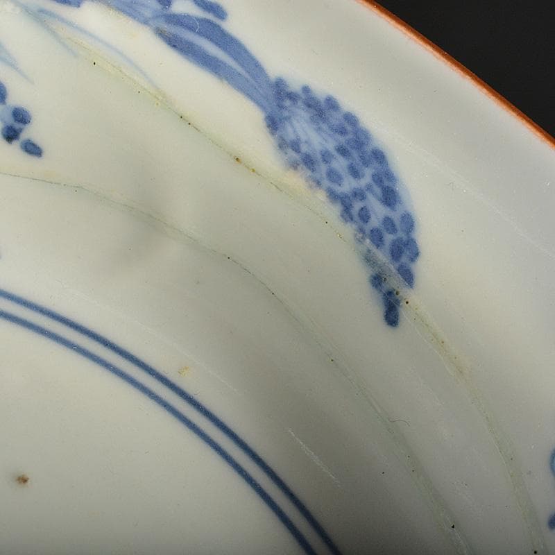 中国　宣嘉年製款　青花　花文鉢　桐箱付　V　R5891