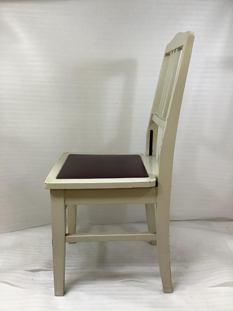 ※40442※背もたれ付きピアノ椅子（ホワイト）