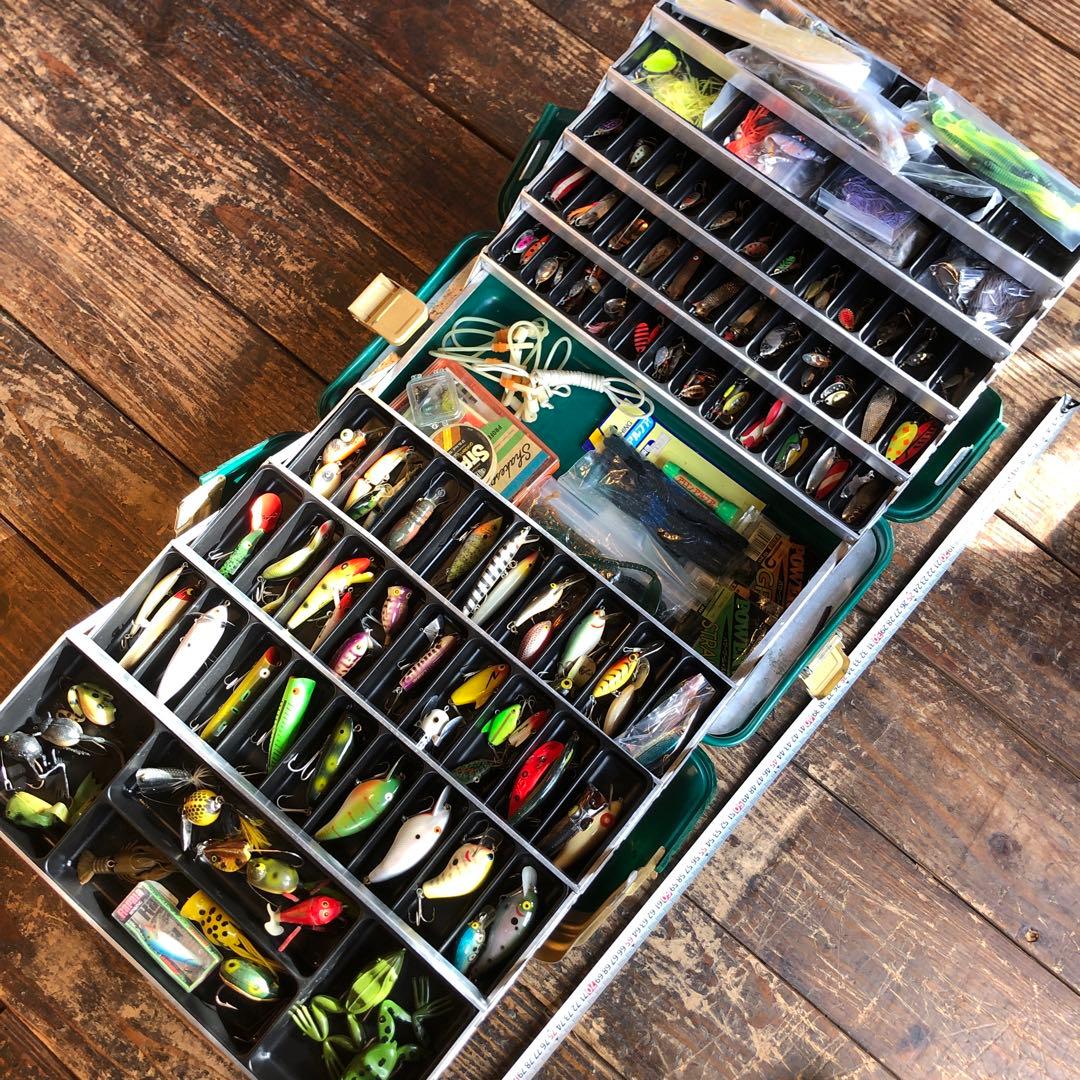 オールドヘドンバルサ50フロッグ スピナースプーン、アムコタックルボックス