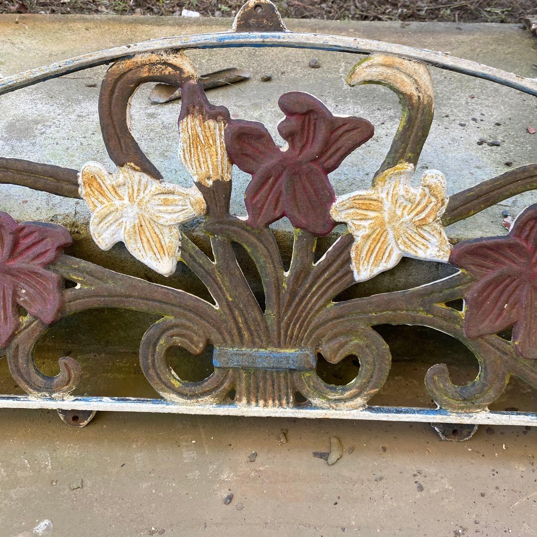 [匿名配送]ガーデンフェンス　アンティーク　ジャンクガーデン　アイアン　シャビー