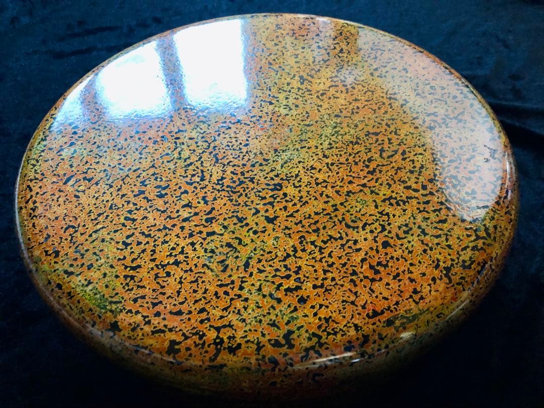 絢爛！瑠璃色おひつ ・茶櫃・漆器・茶碗入れ・収納箱★モダン・レトロ・ヴィンテージ