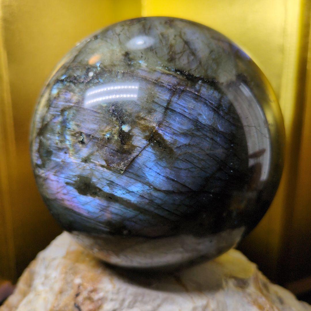 ラブラドライト スフィア 直径約120mm 2.6kg 天然石 パワーストーン