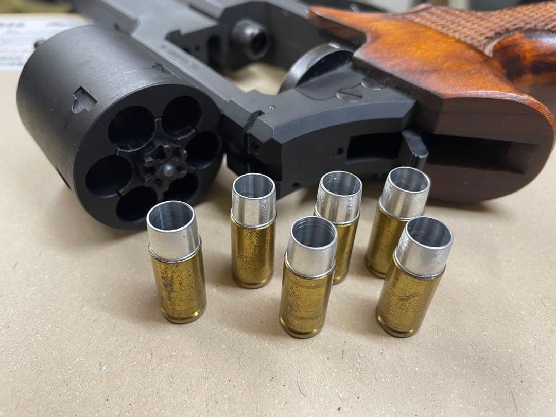 マテバリボルバー　6インチ　8ミリBB弾仕様　木製グリップ　ガスガン マルシン