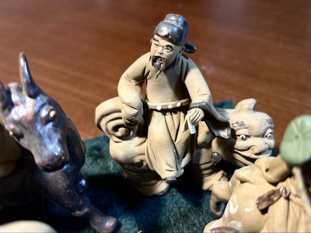 中国美術　工芸品 石湾人形　神獣八仙　(大)