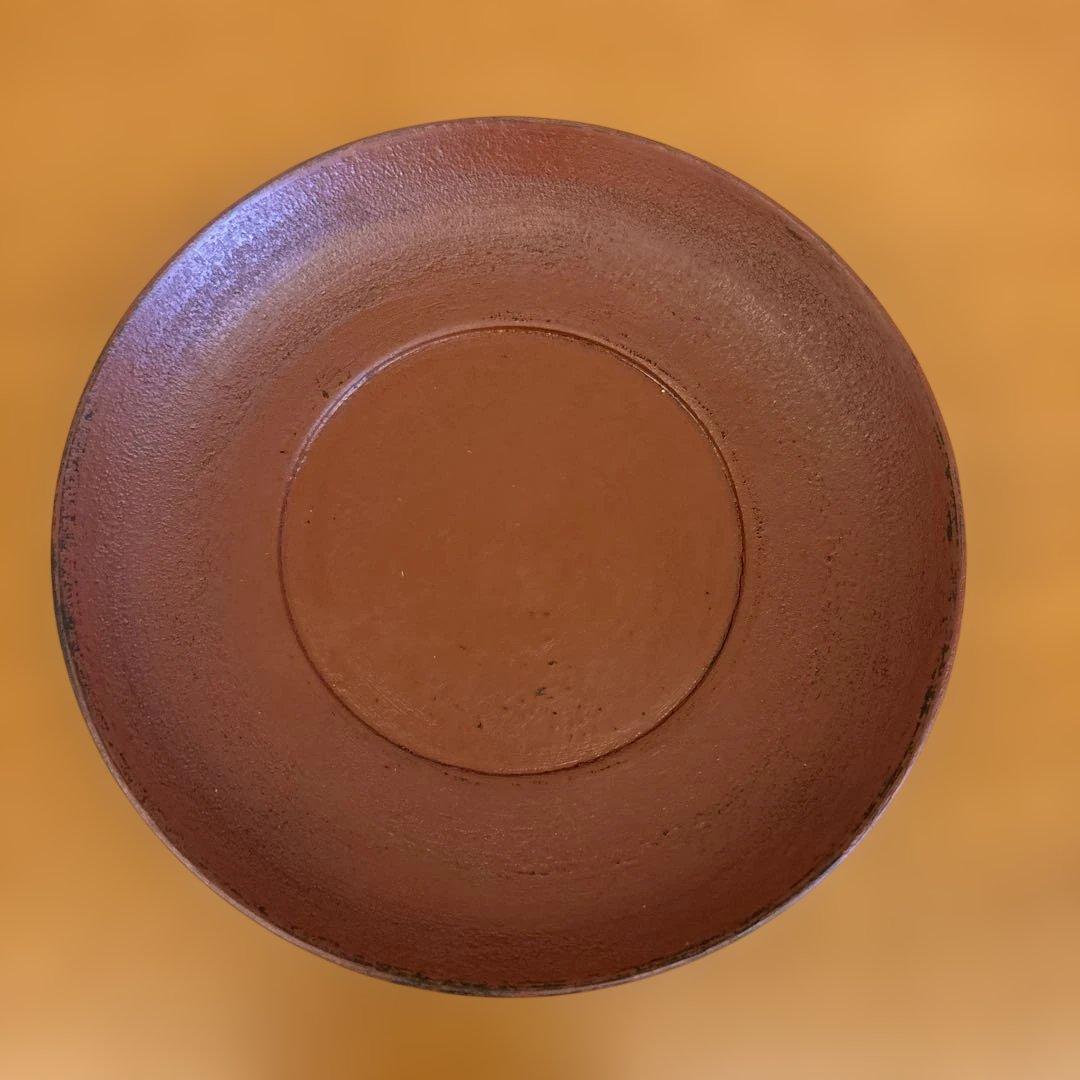 赤木明登氏作 茶托大(赤と黒)