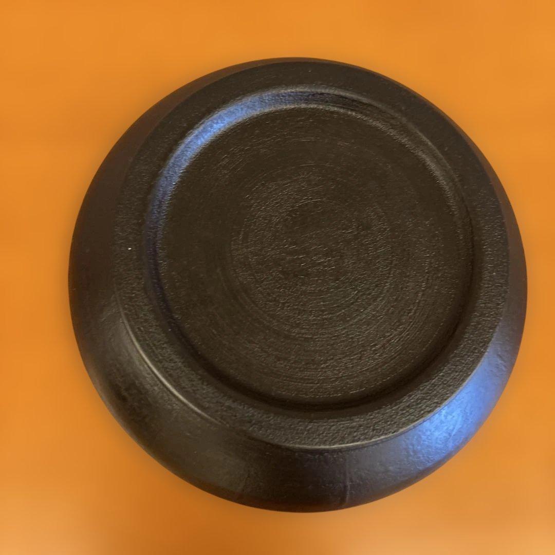 赤木明登氏作 茶托大(赤と黒)