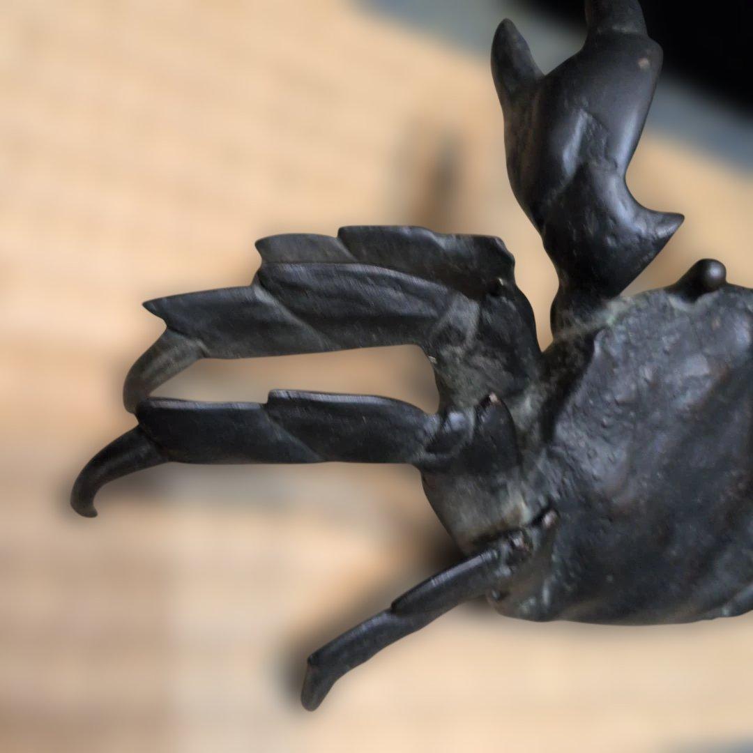 蟹置物　銅製２５センチ