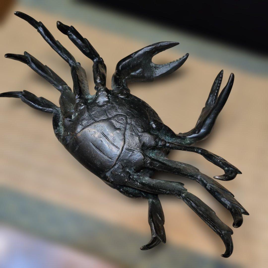 蟹置物　銅製２５センチ