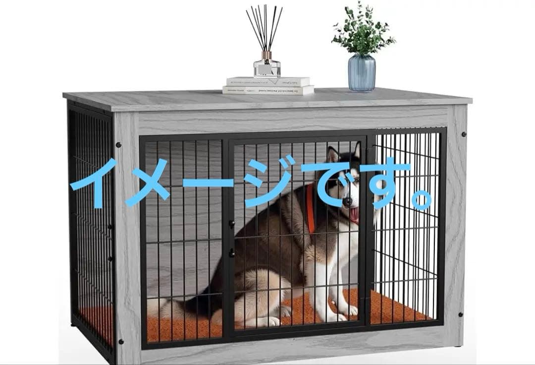 Alebert 犬 ケージ ペットケージ 木製家具調 犬サークル