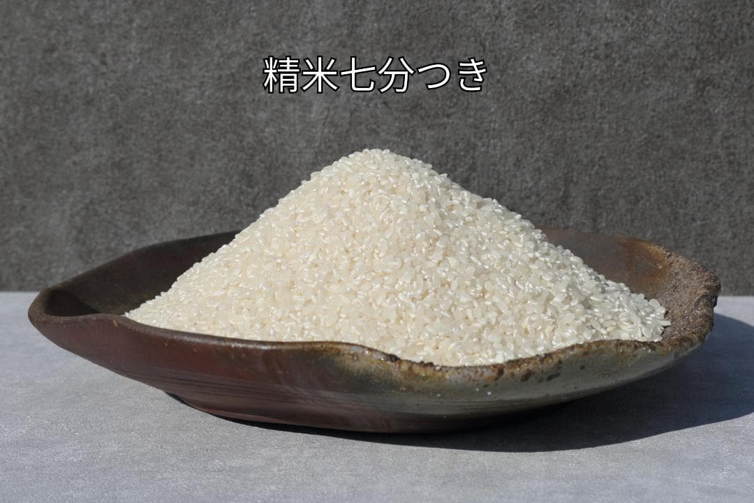 お米 農林8号 精米(七分づき) 9kg｜農薬不使用・肥料不使用｜自然栽培米