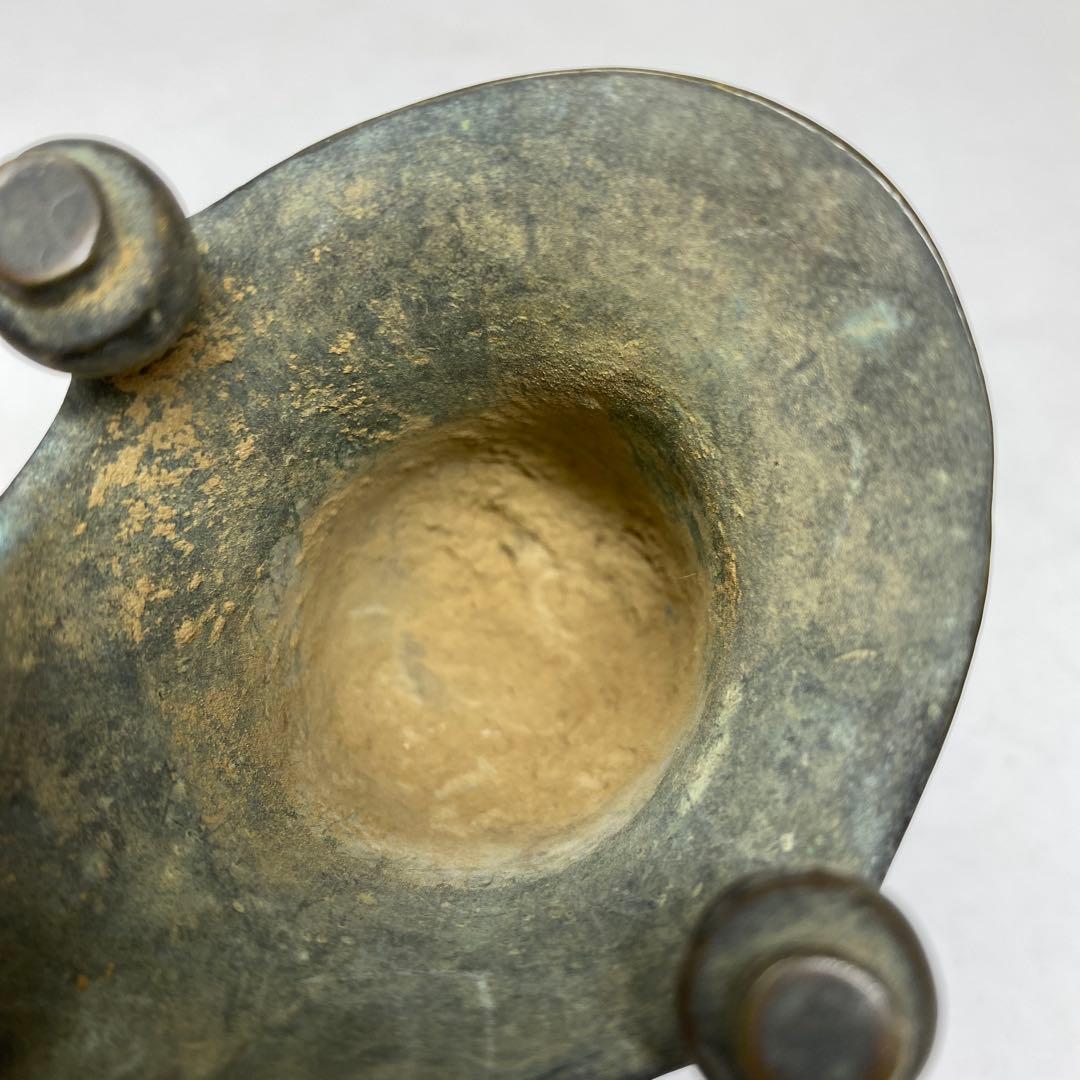 中国清時代　古銅　極上手　爵　246g トコウ　東さ7-0330☆2F