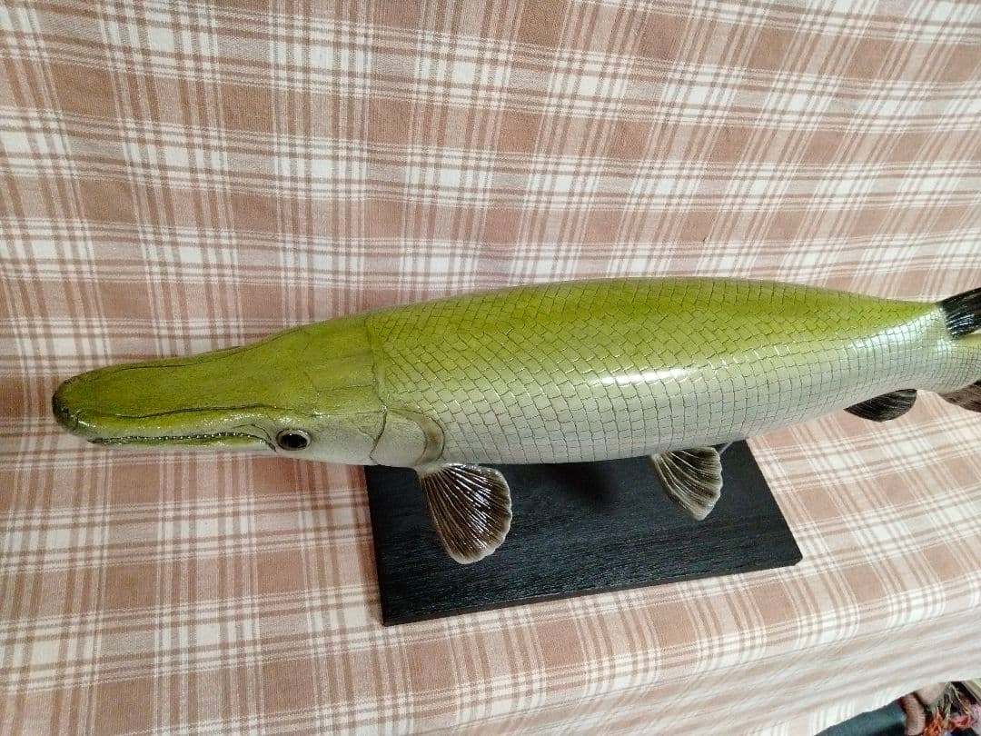 ハンドメイド　61cmガー　マンファリ　フィギュア　レプリカ　古代魚　水族館