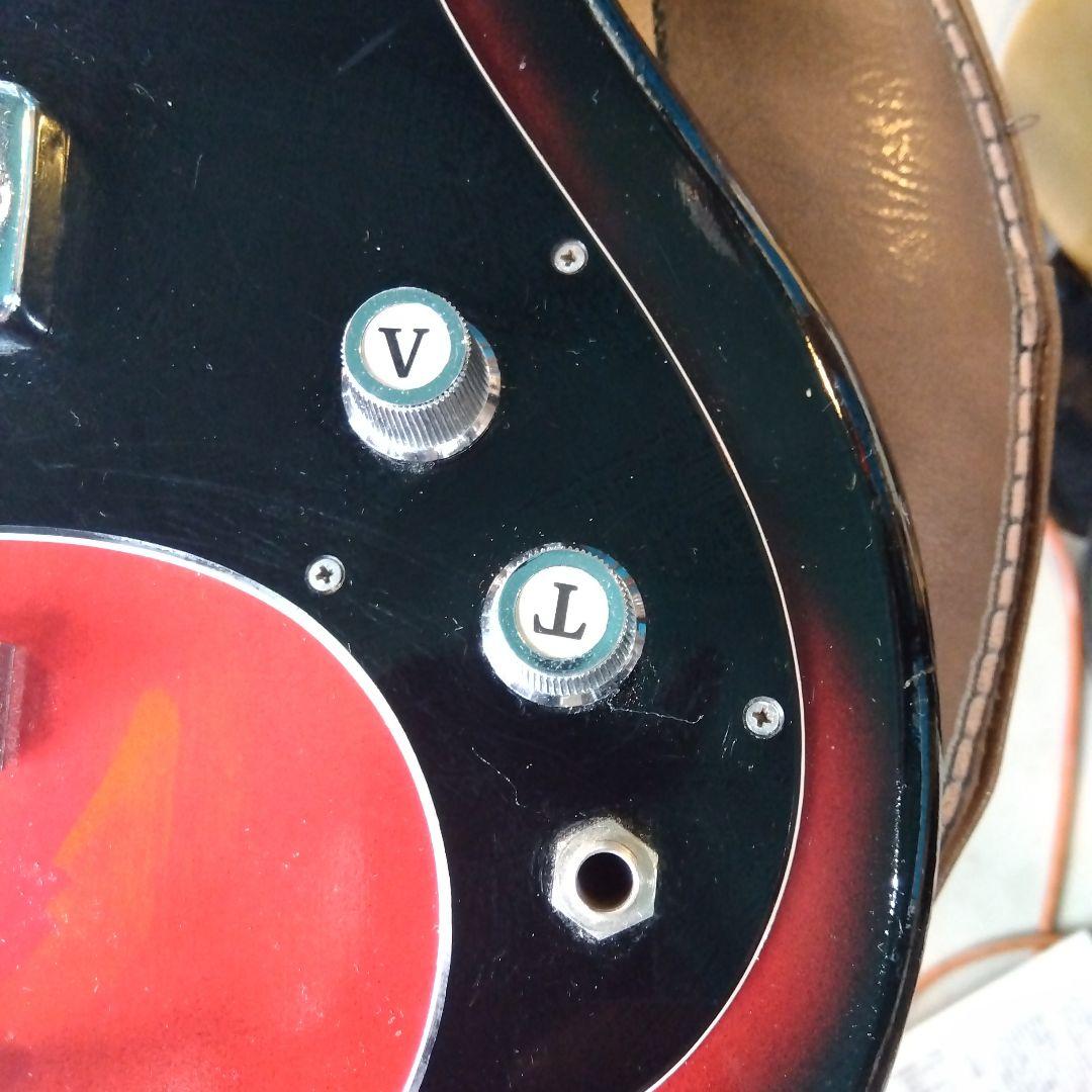 エレキギター レッド/ブラック ソリッドボディ