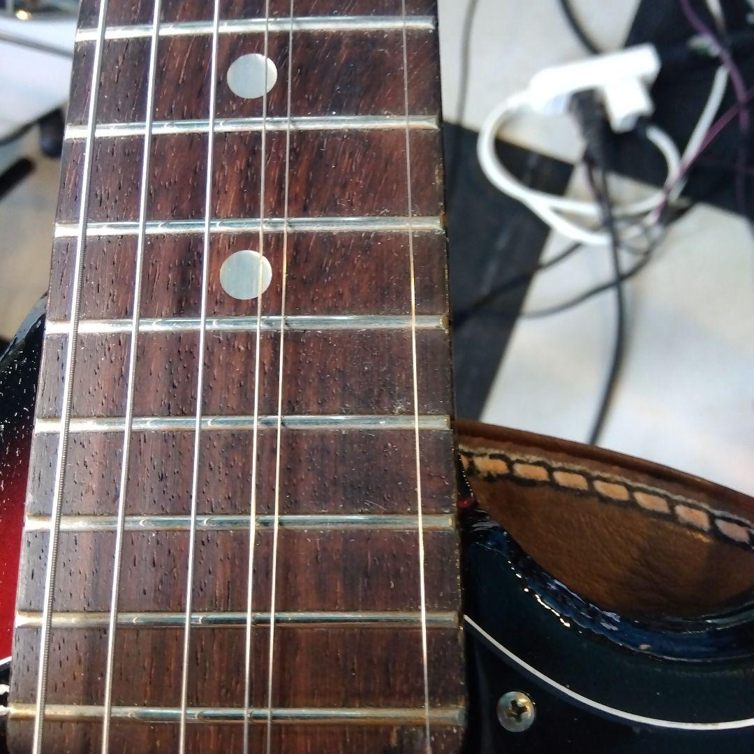 エレキギター レッド/ブラック ソリッドボディ