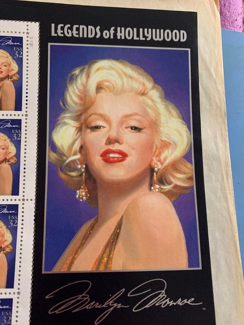 マリリンモンロー　切手シート　レア