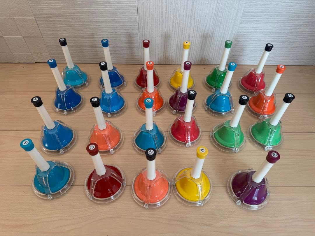 キョーリツ ベルコーラス20音タッチ式ハンドベル 3音付属G3 G5 F#5