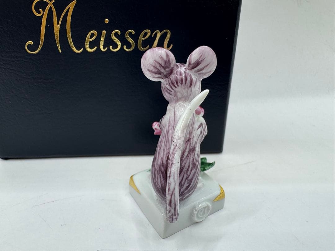 極美品 Meissen マイセン 干支シリーズ　フィギュリン 鼠　ネズミ